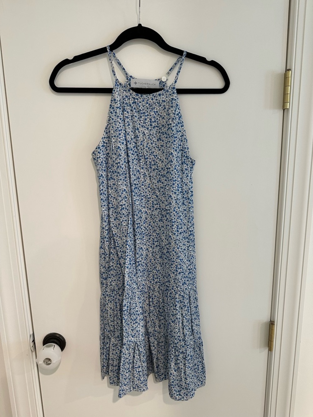 Tuckernuck Blue and White Floral Cotton Dress
